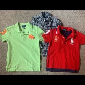 Lot of 3 original Ralph Lauren boys 5t shirts